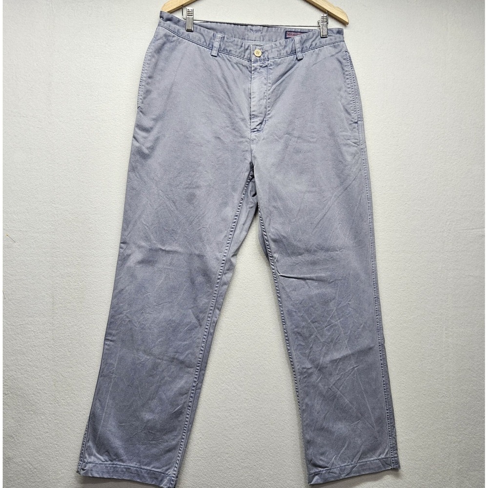 Vineyard Vines Club Chino Pants Men 35x30 Grey Cotton Straight Leg RN 134578